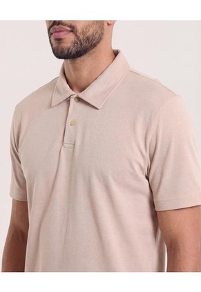 Polo Con Broches  Para Hombre Camel Ostu