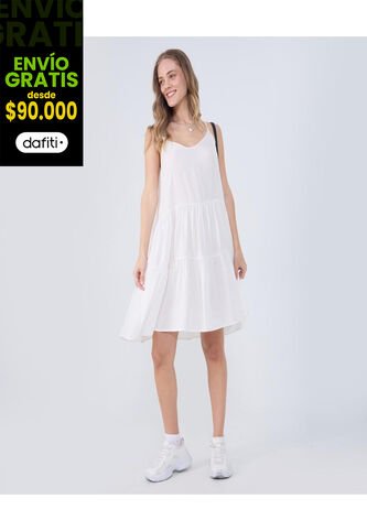 Vestido Para Mujer M/Sisa Medio Color Blanco Marca Ostu #40170306 Ostu