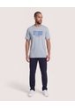 Camiseta Regular Estampado Speedway  Para Hombre Gris Ostu de Ostu