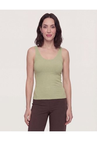Camiseta Manga Sisa Escotada  Para Mujer Verde Ostu Ostu
