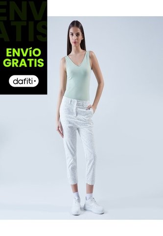 Pantalon Para Mujer Capri Color Blanco Marca Ostu #40070442 Ostu