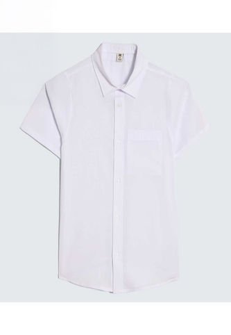 Camisa Para Niña Manga Corta Color Blanco Marca Ostu #90010012 Ostu