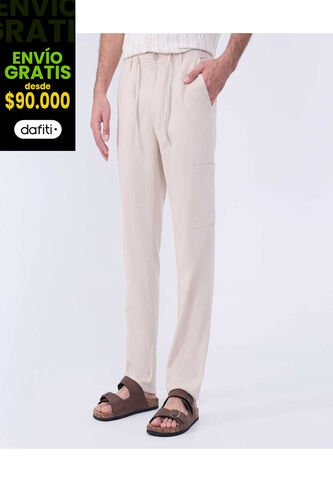 Pantalon Para Hombre  Color Beige Marca Ostu #60070446 Ostu