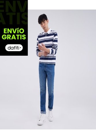 Jean Para Hombre Skinny Color Azul  Marca Ostu #60160234 Ostu