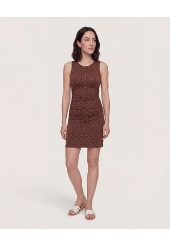 Vestido Corto Estampado  Para Mujer Café Ostu Ostu