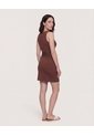 Vestido Corto Estampado  Para Mujer Café Ostu de Ostu