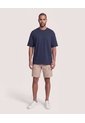 Camiseta Oversize Con Bolsillo  Para Hombre Azul Ostu de Ostu