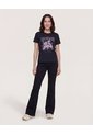 Camiseta Basica Screen  Para Mujer Negro Ostu de Ostu