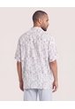 Camisa Resort Estampada  Para Hombre Crema Ostu de Ostu
