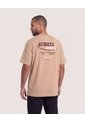 Camiseta Relaxed Estampado Posterior  Para Hombre Café Ostu de Ostu