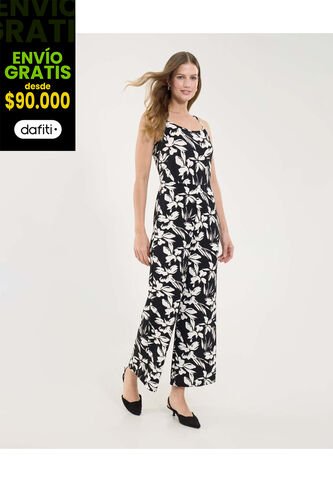 Enterizo Para Mujer Manga Sisa Color Negro Marca Ostu #40320126 Ostu