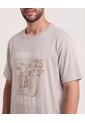 Camiseta Regular Estampado Moto  Para Hombre Café Ostu de Ostu
