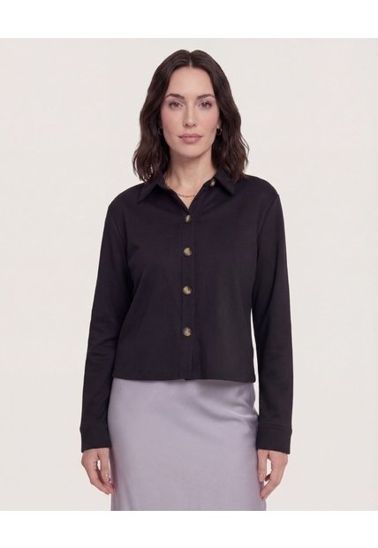 Chaqueta Desestructurada  Para Mujer Negro Ostu