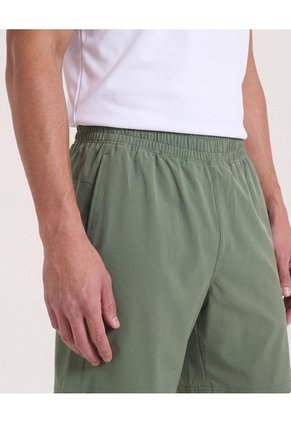 Bermuda Plana Unicolor  Para Hombre Verde Ostu