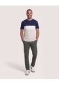 Camiseta Henley Bloques Color  Para Hombre Azul Ostu de Ostu