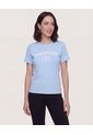 Camiseta Basica Screen  Para Mujer Celeste Ostu de Ostu