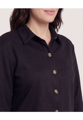 Chaqueta Desestructurada  Para Mujer Negro Ostu