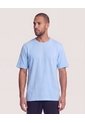 Camiseta Unicolor Texturizada  Para Hombre Azul Ostu de Ostu