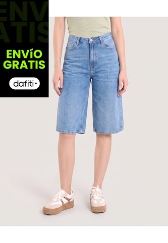 Bermuda Jort Denim  Para Mujer Azul Ostu Ostu