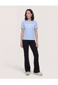 Camiseta Basica Screen  Para Mujer Celeste Ostu de Ostu