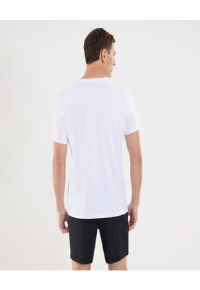 Camiseta Para Hombre Manga Corta Cuello Redondo Color Blanco Marca Ostu #60091693