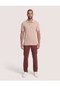 Polo Texturizada Manga Corta  Para Hombre Café Ostu de Ostu