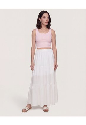 Falda Bloques  Para Mujer Crudo Ostu
