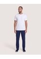 Pantalón Con Cortes En Contraste  Para Hombre Azul Ostu de Ostu