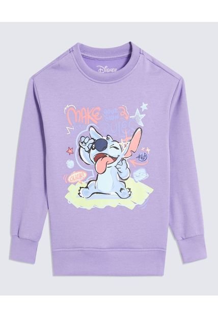 Buzo Infantil Niña Cuello Redondo Color Morado Marca Ostu #90060144