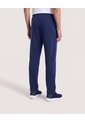 Pantalón Con Cortes En Contraste  Para Hombre Azul Ostu de Ostu