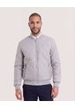 Chaqueta Acolchada Tipo Bomber  Para Hombre Gris Ostu de Ostu