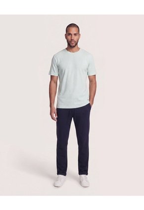 Camiseta Unicolor Texturizada  Para Hombre Verde Ostu