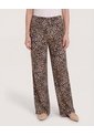 Pantalón Ancho Con Pretina Elástica  Para Mujer Negro Ostu de Ostu