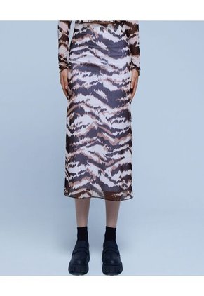 Falda Para Mujer Medio Color Blanco Marca Ostu #40140130