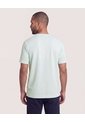 Camiseta Unicolor Texturizada  Para Hombre Verde Ostu de Ostu