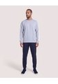Buzo Cuello Redondo Con Contrastes  Para Hombre Gris Ostu de Ostu