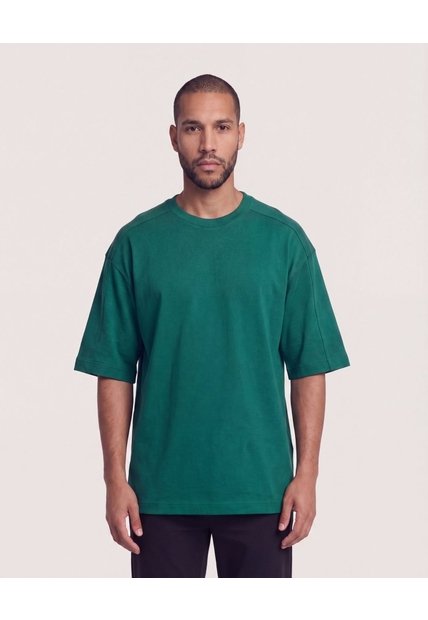Camiseta Oversize  Para Hombre Verde Ostu