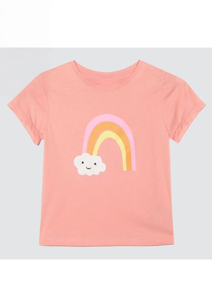 Camiseta Para Niña Manga Corta Color Rosado  Marca Ostu #90090169