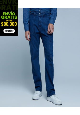 Jean Para Hombre Regular Color Azul  Marca Ostu #60160334 Ostu