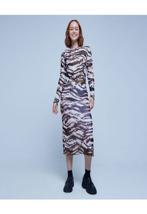 Falda Para Mujer Medio Color Blanco Marca Ostu #40140130