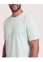 Camiseta Unicolor Texturizada  Para Hombre Verde Ostu de Ostu