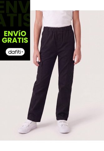 Jogger Básico Para Niña  Infantil Niña Negro Ostu Ostu