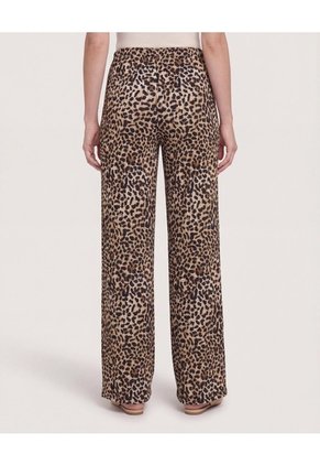 Pantalón Ancho Con Pretina Elástica  Para Mujer Negro Ostu