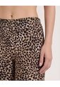 Pantalón Ancho Con Pretina Elástica  Para Mujer Negro Ostu de Ostu