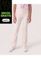 Pantalón Flare Texturizado  Infantil Niña Arena Ostu de Ostu