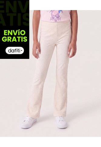 Pantalón Flare Texturizado  Infantil Niña Arena Ostu Ostu