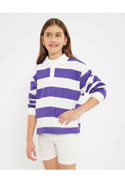 Buzo Infantil Niña Cuello Redondo Color Morado Marca Ostu #90060134