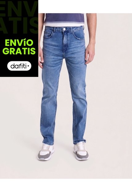 Jeans Regular  Para Hombre Azul Ostu