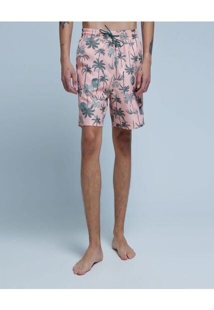 Ropa De Playa Para Hombre Pantaloneta De Baño Corta Color Rosado Marca Ostu #60270033