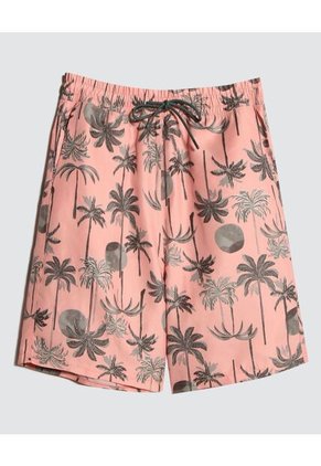 Ropa De Playa Para Hombre Pantaloneta De Baño Corta Color Rosado Marca Ostu #60270033